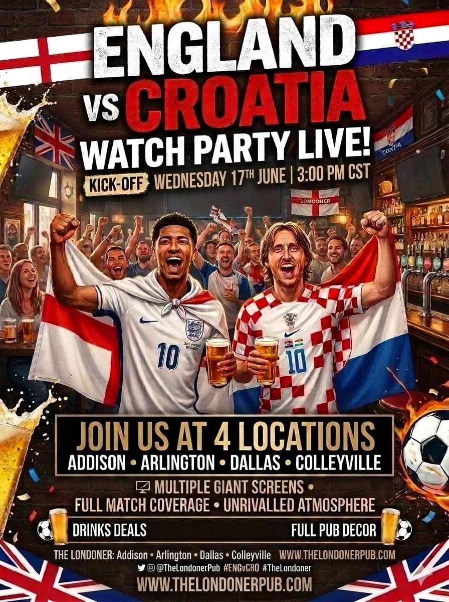England vs Croatia watch party
