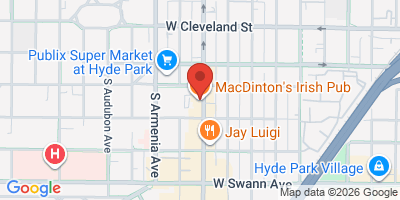 Map showing location of MacDinton's Irish Pub