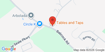 Map showing location of Tables and Taps