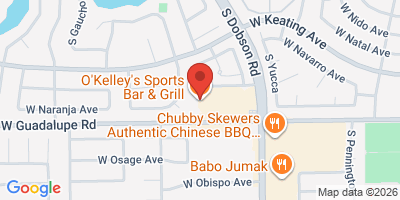 Map showing location of O'Kelley's Sports Bar & Grill