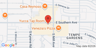Map showing location of Yucca Tap Room