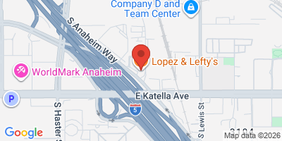 Map showing location of Lopez & Lefty's