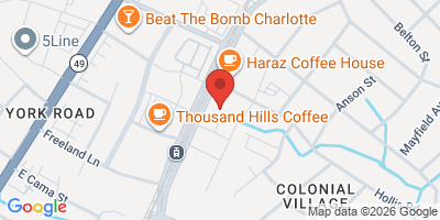 Map showing location of Dom's Dive Bar