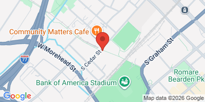 Map showing location of Clutch Kitchen & Pour House