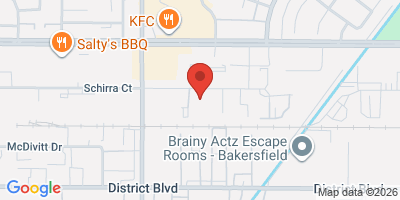 Map showing location of Bakersfield Beer Company