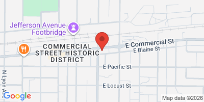 Map showing location of 504 E Commercial St