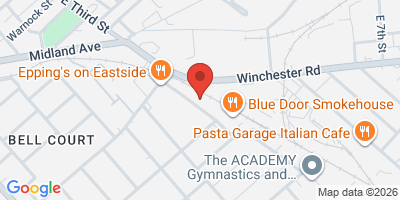 Map showing location of Mirror Twin Brewing