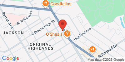 Map showing location of Flanagan's Ale House
