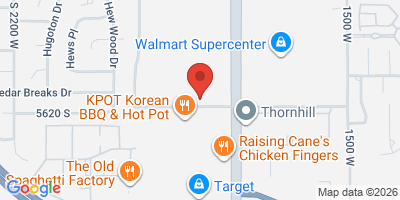 Map showing location of Crossroads Bar & Grill