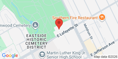 Map showing location of Detroit City Clubhouse