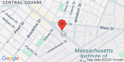 Map showing location of Miracle of Science Bar + Grill