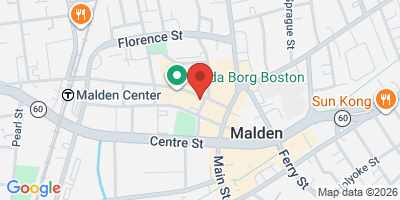 Map showing location of Faces Brewing