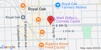 Map showing location of The Royal Oak Brewery