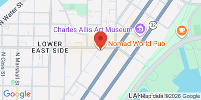 Map showing location of Nomad World Pub