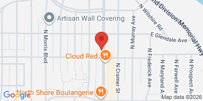 Map showing location of Three Lions Pub