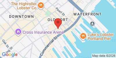 Map showing location of Gritty McDuff's Brew Pub