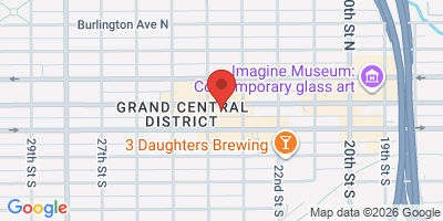 Map showing location of Grand Central Brewhouse