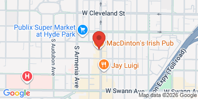 Map showing location of MacDinton's Irish Pub