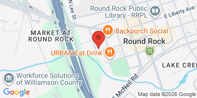 Map showing location of Finley's Round Rock
