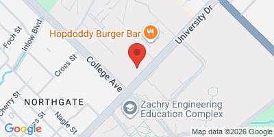 Map showing location of Mo's Irish Pub College Station