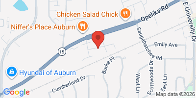 Map showing location of Auburn Plaza Bar & Lounge