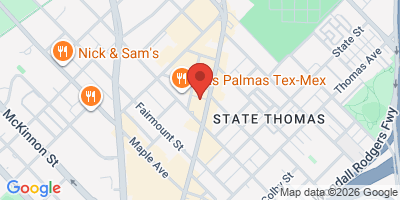 Map showing location of Blackfriar Pub - Dallas