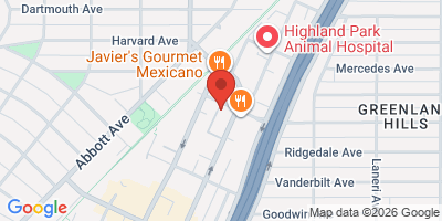 Map showing location of Katy Trail Beer and Taproom