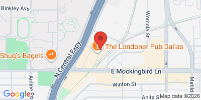 Map showing location of The Londoner Pub Dallas