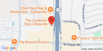 Map showing location of The Londoner Pub Colleyville