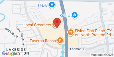 Map showing location of Brass Tap Plano