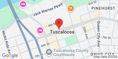 Map showing location of Black Warrior Brewing Company