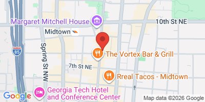 Map showing location of Fado Midtown