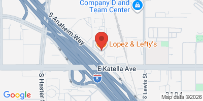 Map showing location of Lopez & Lefty's