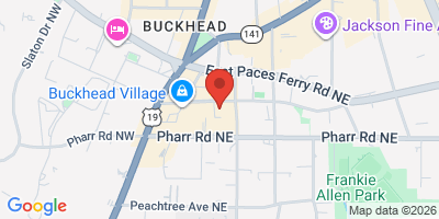 Map showing location of Fado Irish Pub (Buckhead)