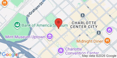 Map showing location of Queen City Bites & Crafts