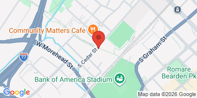 Map showing location of Clutch Kitchen & Pour House