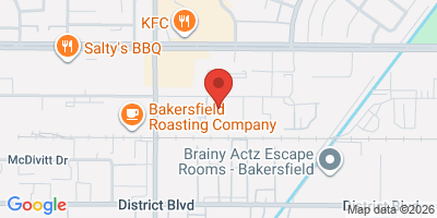Map showing location of Bakersfield Beer Company