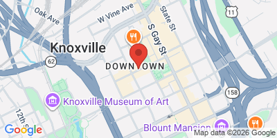 Map showing location of Fred's Around the Corner