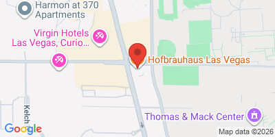 Map showing location of Hofbrauhaus Las Vegas