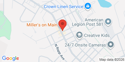 Map showing location of Tiny's Pub & Grill