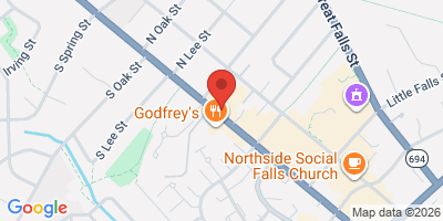 Map showing location of Solace Falls Church