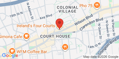 Map showing location of Ireland's Four Courts