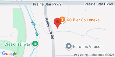 Map showing location of KC Bier Co Lenexa