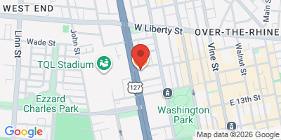Map showing location of The Pitch Cincy