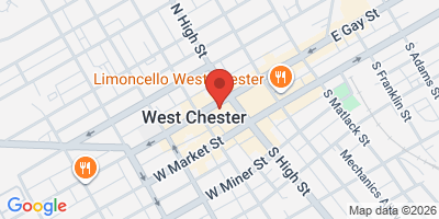 Map showing location of Kildares Irish Pub - West Chester, PA
