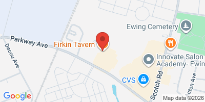 Map showing location of Firkin Tavern