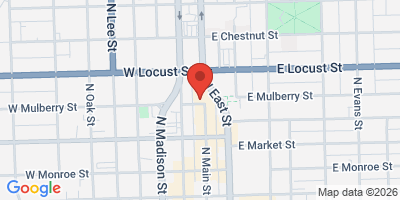 Map showing location of Brass Pig Smoke & Ale House