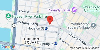 Map showing location of Houston Hall
