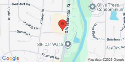 Map showing location of Bottoms Up Sports Bar & Grill