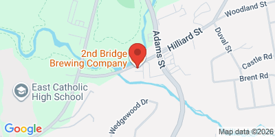 Map showing location of 2nd Bridge Brewing Company